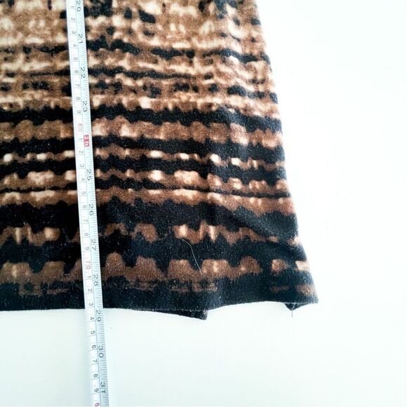 Alia Plus Size Sweater Top Leopard Print Side Slit Women's 2X Soft Stretchy - Picture 7 of 8